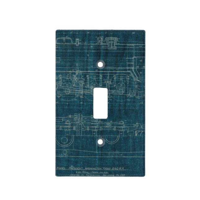 Train Blueprint I Light Switch Cover (Front)