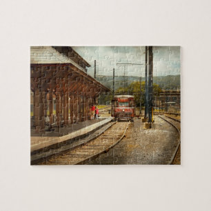 Train - Boarding the Scranton Trolley Jigsaw Puzzle
