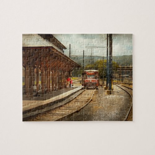 Train _ Boarding the Scranton Trolley Jigsaw Puzzle