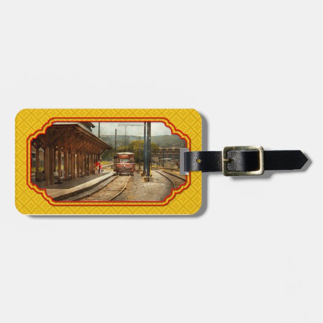 Train - Boarding the Scranton Trolley Luggage Tag (Front Horizontal)