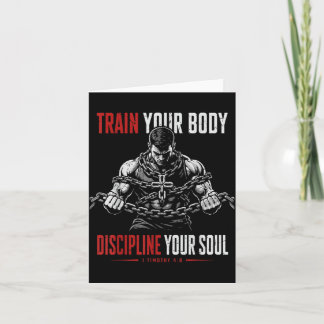 Train Body Discipline Soul Christian Workout Lords Card