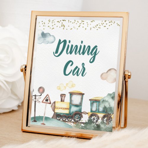 Train Boy Birthday Dining Car Sign