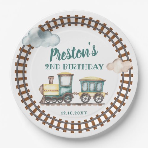 Train Boy Birthday Paper Plate Theme