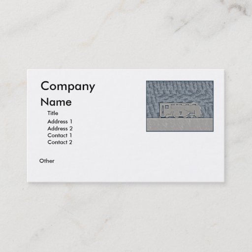 Customizable Train Business Card