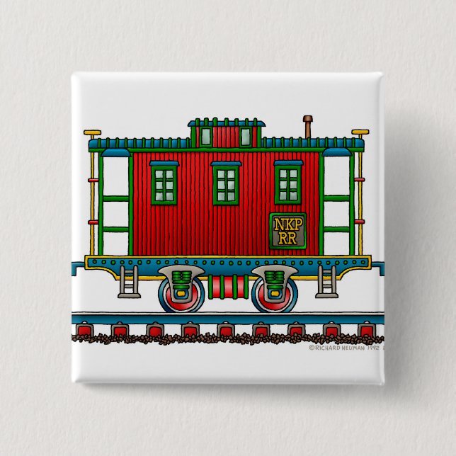 Train Caboose Car Railroad Pins (Front)