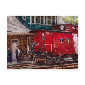 Train - Caboose - End of the line Postcard