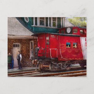 Train - Caboose - End of the line Postcard
