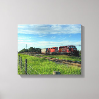 Train Canadian Locomotive Canvas Print