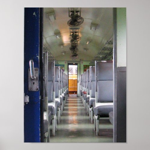 Train Carriage Thailand  Southeast Asia Travel Poster