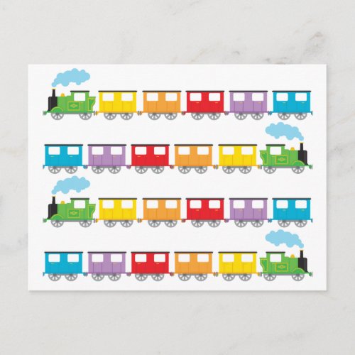Train   Carriages Postcard
