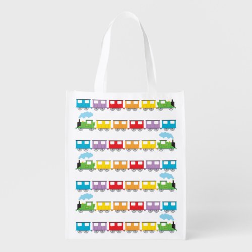 Train   Carriages Reusable Grocery Bag