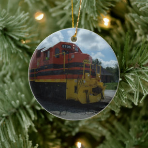 Train Ceramic Ornament