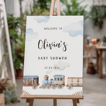 Train Chugga Chugga Baby shower Welcome Sign