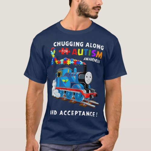 Train Chugging Along For Autism Awareness And Acce T_Shirt