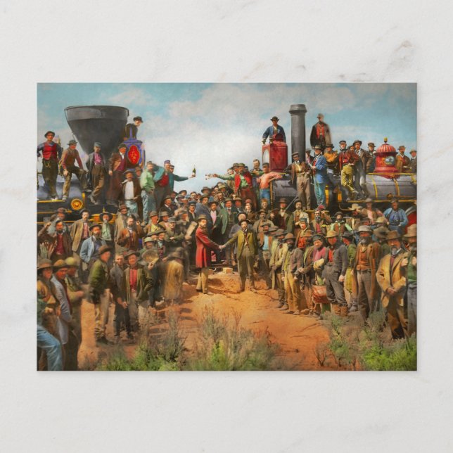 Train - Civil - The champagne photo 1869 Postcard (Front)