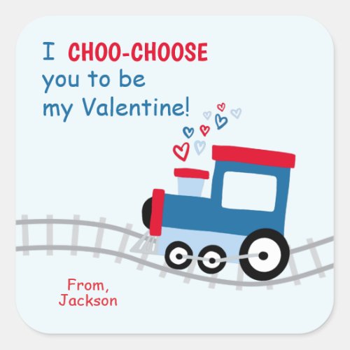 Train Class Valentines Stickers