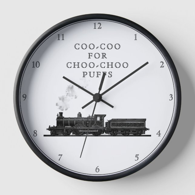 Train Collector Hobbyist  Clock (Front)