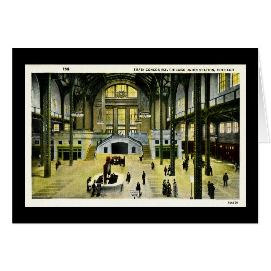 Train Concourse Chicago Union Station Vintage (Front Horizontal)