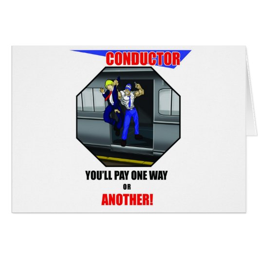 TRAIN CONDUCTOR - LIRR TRAIN - ELECTRIC TRAIN CARDS (Front Horizontal)