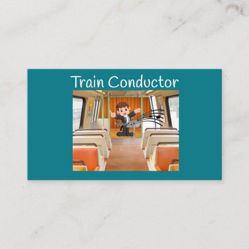 Train Conductor Locomotive Melody by Funnycomb Business Card