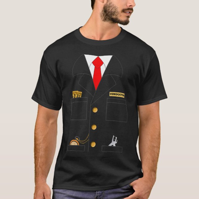 Train Conductor Shirt Costume  Adults  Kids (Front)