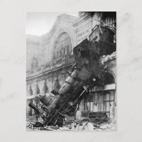 Train Crash Vintage Photo Postcard