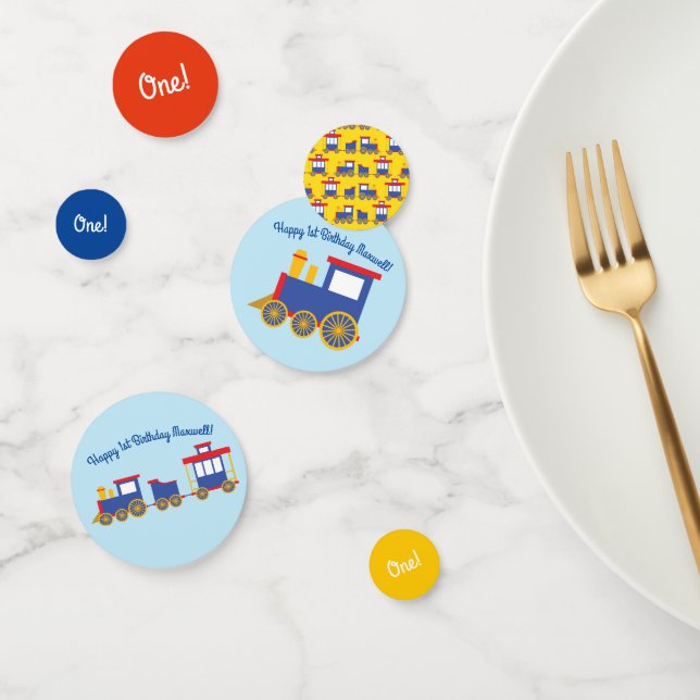 Train Cute Choo-Choo 1st Birthday Party Theme Confetti (Group)