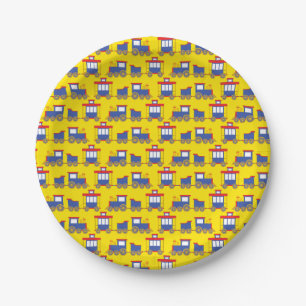Train Cute Choo-Choo 1st Birthday Party Theme Paper Plates