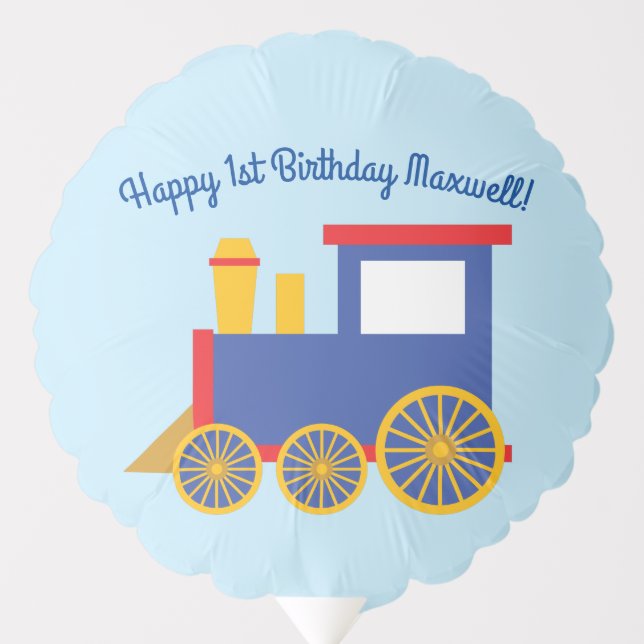 Train Cute Kids Birthday Party Theme Balloon (Front)