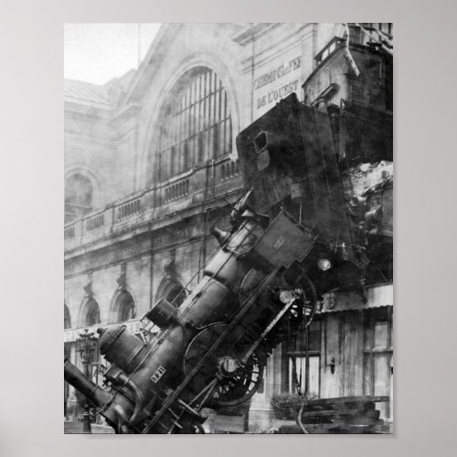 Train Derailment At Montparnasse Station _ 1895 Poster