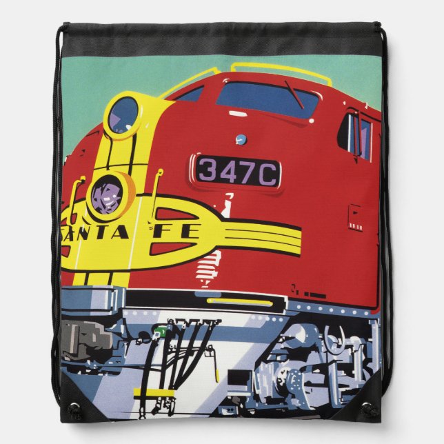 Train Drawstring Bag (Front)
