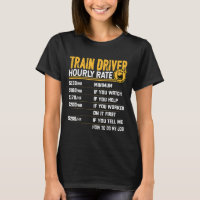 Train Driver Hourly Rate Funny Railroad Locomotive