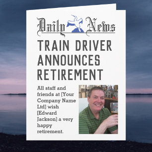 Train Driver Retirement Card to Personalise