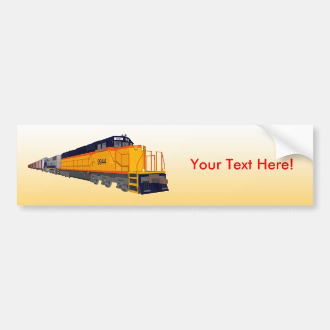 Train Engine: Classic Color Scheme: Bumper Sticker (Front)
