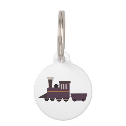 Train Engine Pet ID Tag