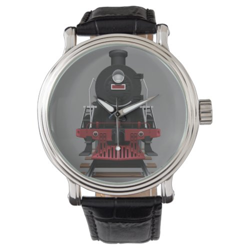 Train Engine Vintage Railroad Any Color Face Watch