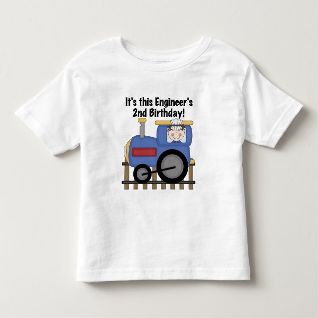 Train Engineer 2nd Birthday Tshirts and Gifts (Front)
