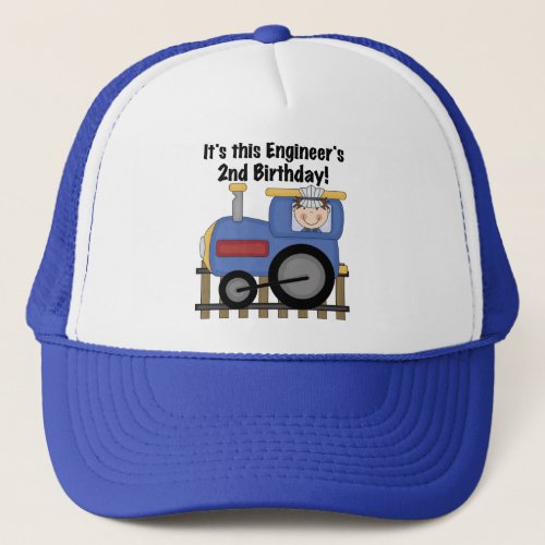 Train Engineer 2nd Birthday Tshirts and Gifts Trucker Hat