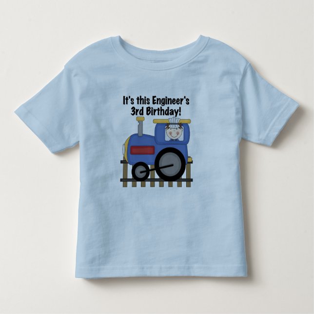 Train Engineer 3rd Birthday Tshirts and Gifts (Front)