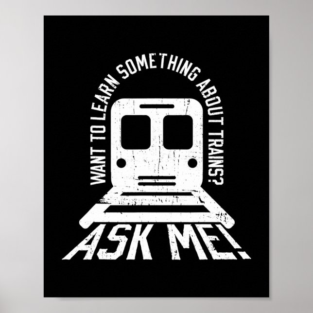 Train Engineer And Railroad Engine Worker Railroad Poster (Front)