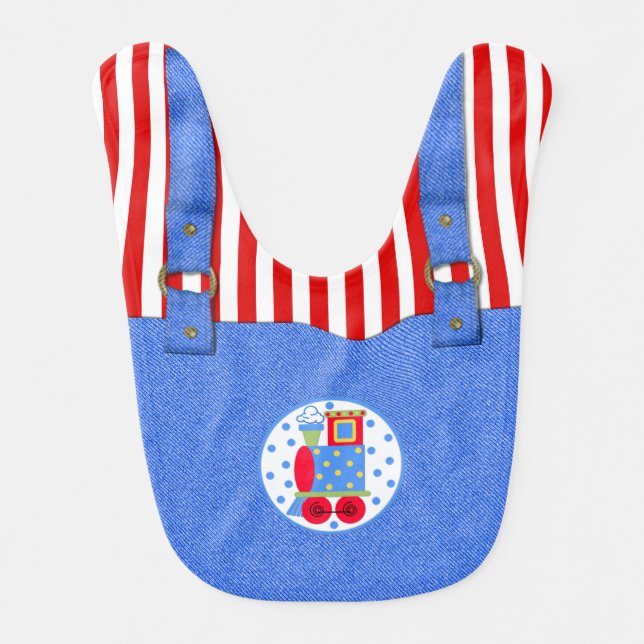 Train Engineer Baby Bib (Front)