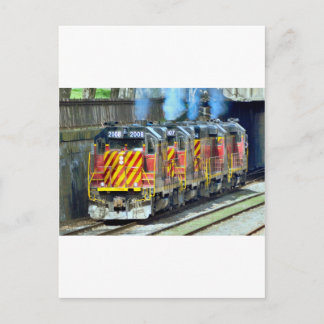 Train Engines Postcard