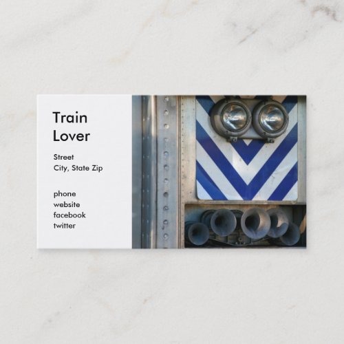 Train Face Business Card Template
