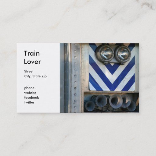 Customizable Train Face Business Card Template