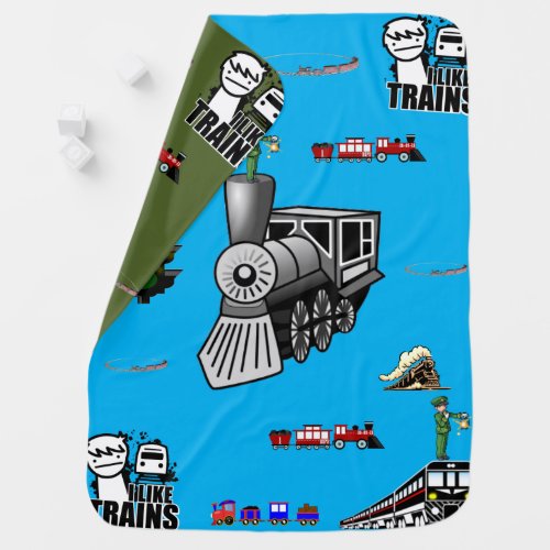 Train Fleece Blanket