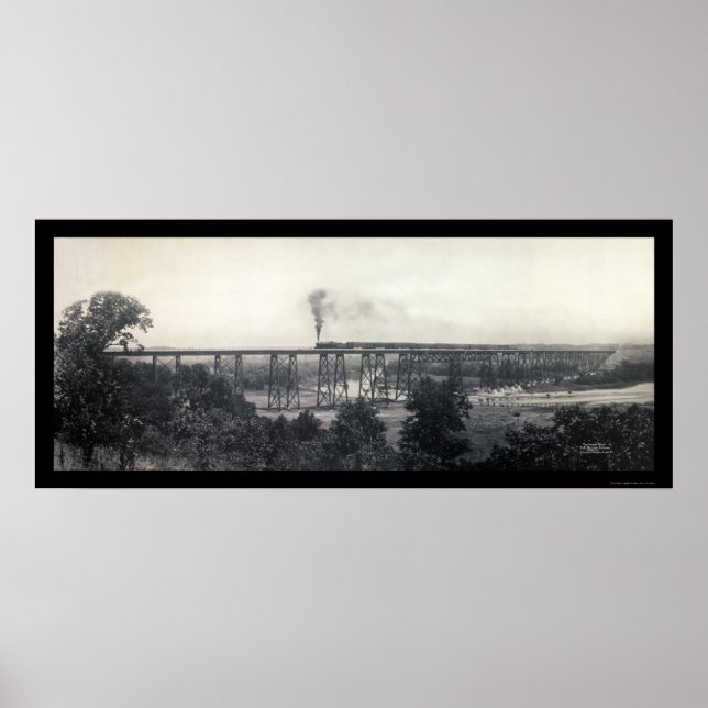 Train From Chicago Photo 1914 Poster (Front)