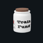 Train Fund Jar<br><div class="desc">Nothing but pennies in your pocket? Don't toss them away. Instead, save them up and buy more trains with them. To do this, we've made a nifty jar that you can put money, candy or even your hopes and dreams into. Enjoy!</div>