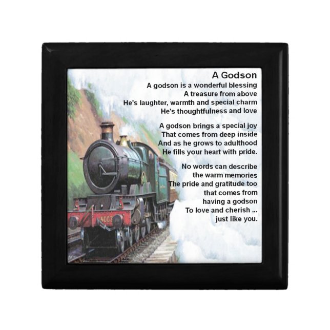 Train     Godson  Poem Keepsake Box (Front)