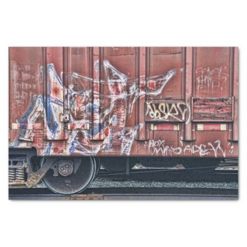 Train Graffiti Grunge Colorful Urban Street Art Tissue Paper
