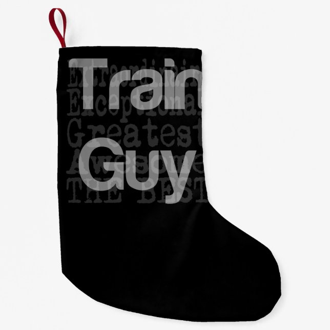 Train Guy Extraordinaire Small Christmas Stocking (Front)